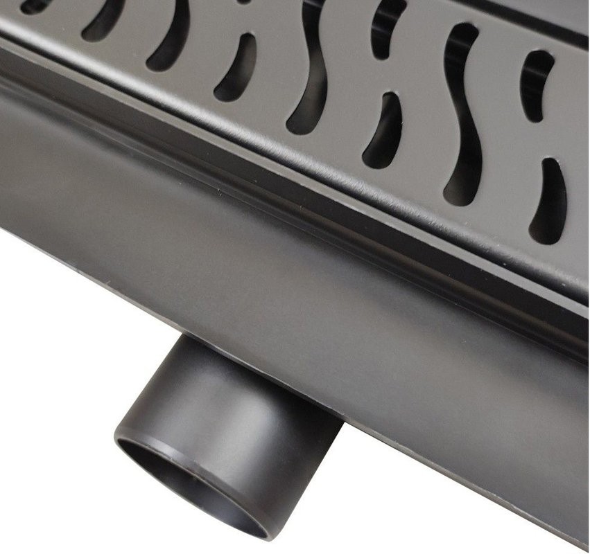 Душевой трап (лоток) MCH Chudej Harmony CH750HC 75 см, решетка матовая черная, с сифоном