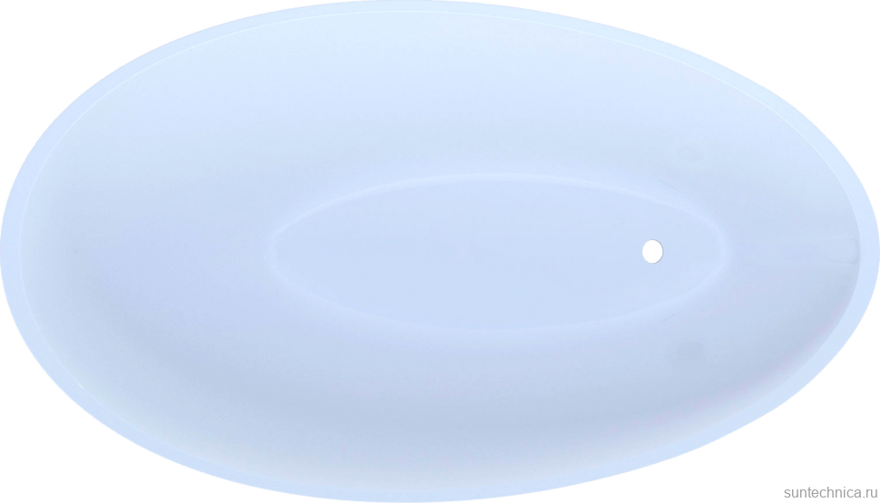 Ванна из искусственного камня Фэма Стелла 4607146342245 без опоры 170x80 см, отдельностоящая, матовая белая, овальная