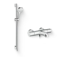 Душевой комплект Термостат Hansgrohe Ecostat 1001 CL ВМ 13201000 для ванны с душем + Гарнитур Croma Select E Multi 26590400
