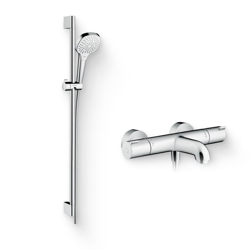 Душевой комплект Термостат Hansgrohe Ecostat 1001 CL ВМ 13201000 для ванны с душем + Гарнитур Croma Select E Multi 26590400