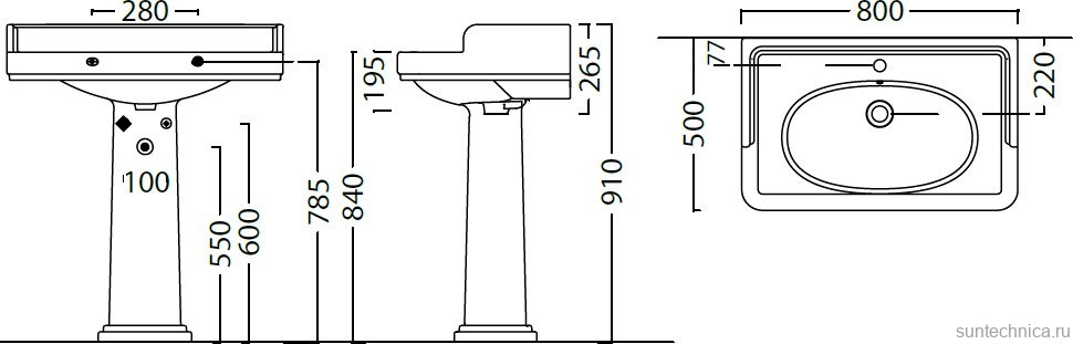 Тумба с раковиной KERAMA MARAZZI Pompei 80 напольная, с ящиком и дверцами, глянцевая белая