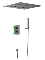 Душевой комплект Timo Petruma SX-5029/18SM С ВНУТРЕННЕЙ ЧАСТЬЮ, с термостатом, черное золото