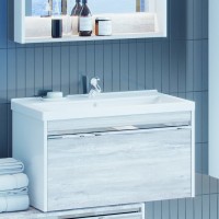 Тумба с раковиной AQUATON Капри 80 бетон пайн