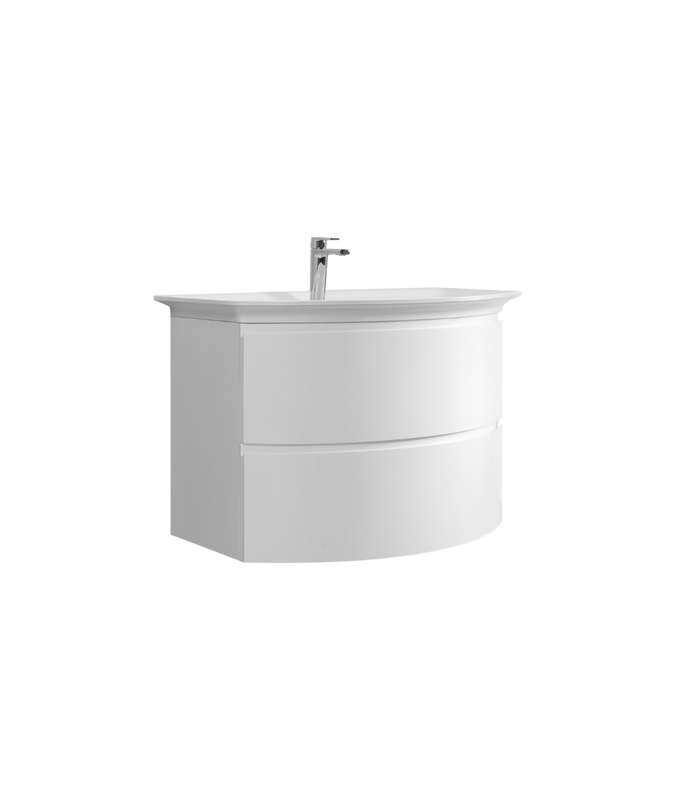 Тумба под раковину без столешницы Belux Версаль НП 81-02 подвесная, белая глянцевая