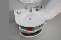 Тумба под раковину без столешницы Belux Версаль НП 81-02 подвесная, белая глянцевая