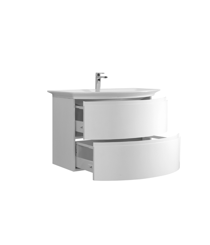 Тумба под раковину без столешницы Belux Версаль НП 81-02 подвесная, белая глянцевая