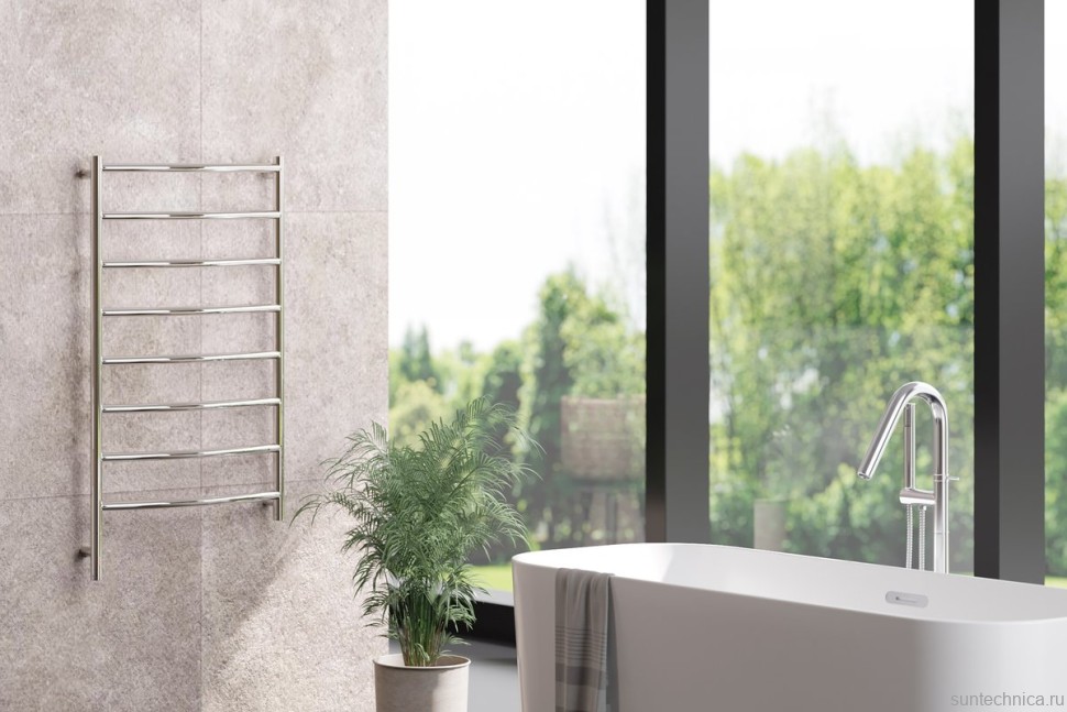 Полотенцесушитель электрический Сунержа Галант 3.1 00-6000-1060 110x65 см, подключение слева, без покрытия, лесенка