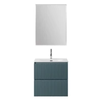 Мебель для ванной комнаты BelBagno Uno-mini 50 подвесная, 2 ящика, матовая голубая