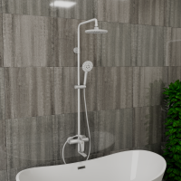 Душевая стойка D&K Bayern.München DA1563708B18 белая