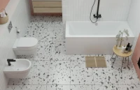 Акриловая ванна Lavinia Boho Pure 180x80 см, встраиваемая, белая, с каркасом