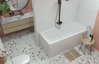Акриловая ванна Lavinia Boho Pure 180x80 см, встраиваемая, белая, с каркасом
