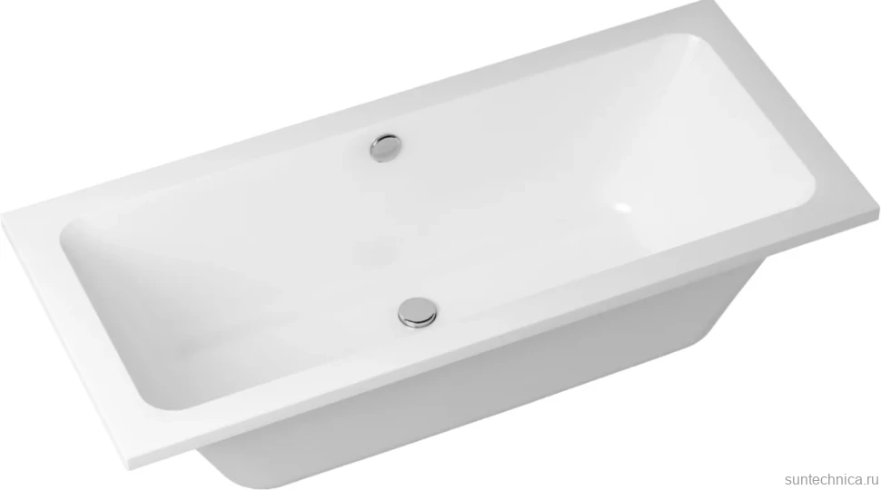 Акриловая ванна Lavinia Boho Pure 180x80 см, встраиваемая, белая, с каркасом