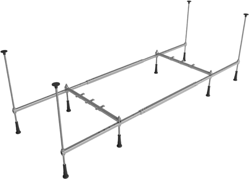 Акриловая ванна Lavinia Boho Pure 180x80 см, встраиваемая, белая, с каркасом