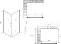 Душевой уголок Abber Sonnenstrand AG04100-S100 100x100, профиль хром, стекло прозрачное