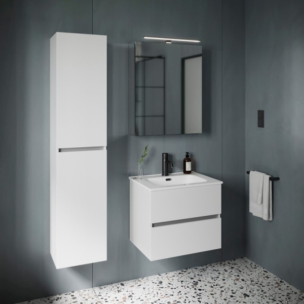 Мебель для ванной комнаты Sancos Urban 60 см белый глянец