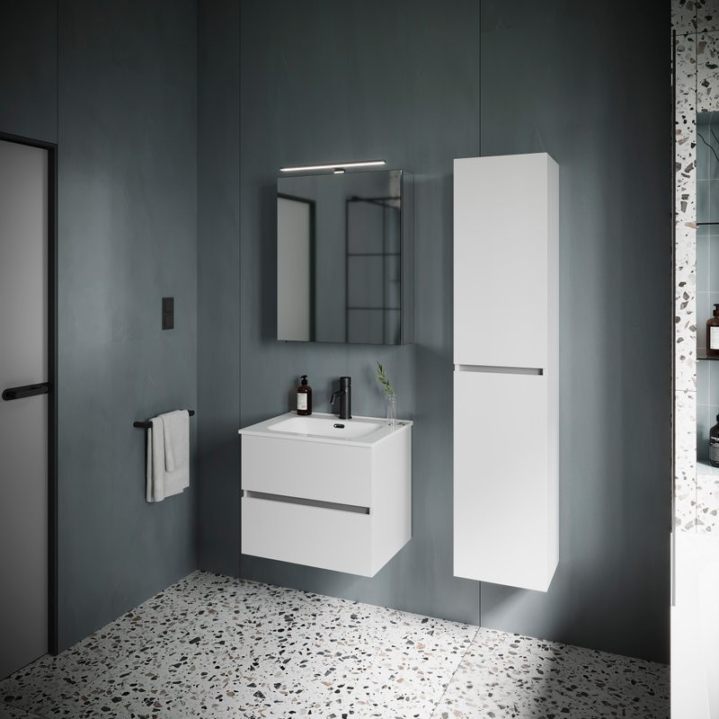 Мебель для ванной комнаты Sancos Urban 60 см белый глянец