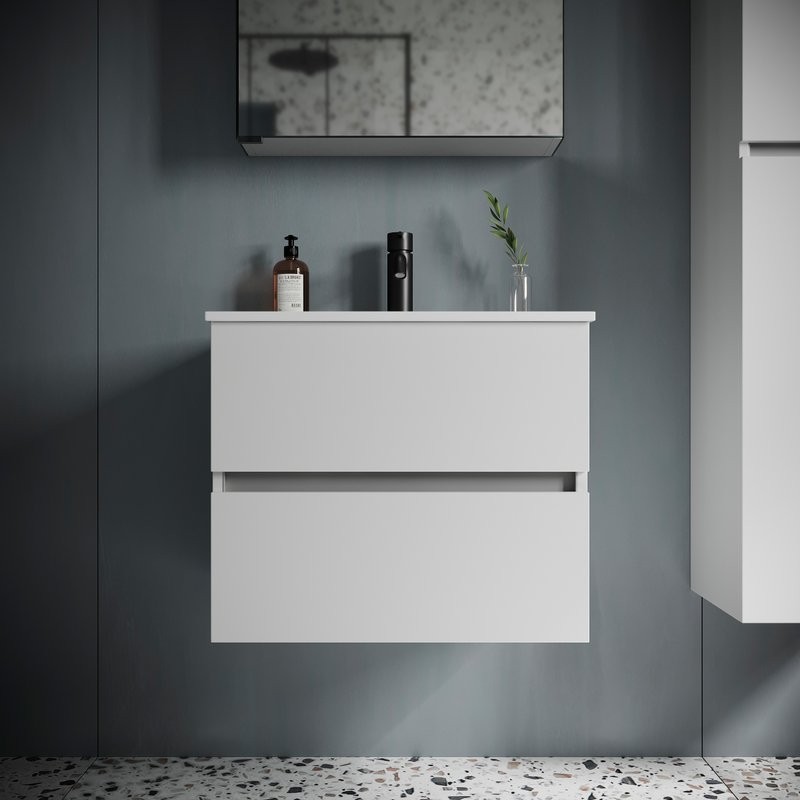 Мебель для ванной комнаты Sancos Urban 60 см белый глянец