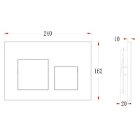 Кнопка смыва для унитаза Veconi Flush V4 пластик, цвет хром глянец Кнопка смыва для унитаза Veconi Flush V4 пластик, цвет хром глянец