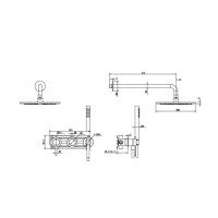 Душевой комплект Abber Wasser Kreis 316 AF8118BST С ВНУТРЕННЕЙ ЧАСТЬЮ, брашированная сталь