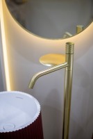 Напольный смеситель для раковины Boheme Stick 120-MG matt gold diamond Напольный смеситель для раковины Boheme Stick 120-MG matt gold diamond