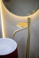 Напольный смеситель для раковины Boheme Stick 120-MG matt gold diamond Напольный смеситель для раковины Boheme Stick 120-MG matt gold diamond