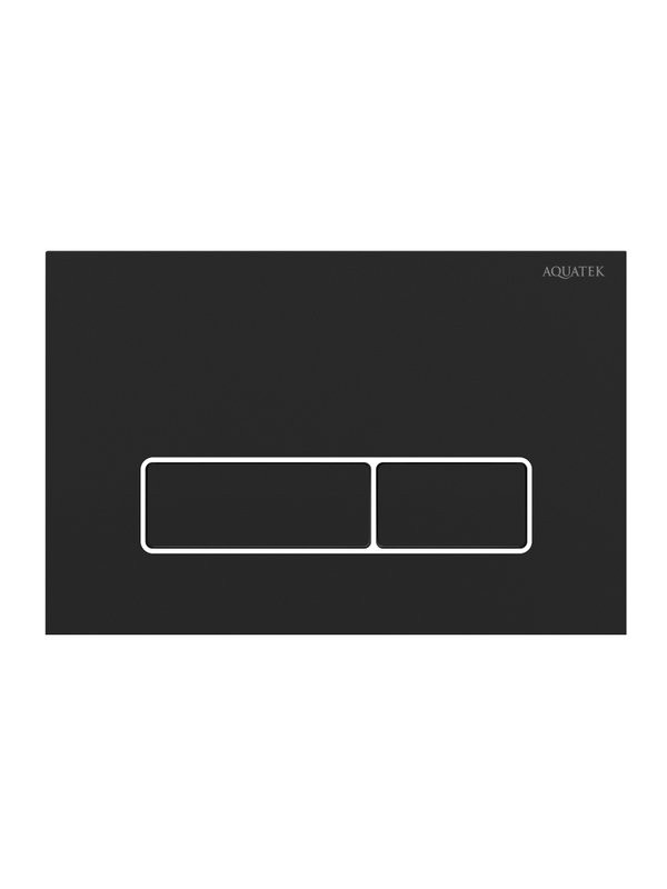 Кнопка смыва для унитаза AQUATEK KDI-0000064 АБС-пластик, цвет матовый черный, ободок хром