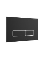 Кнопка смыва для унитаза AQUATEK KDI-0000064 АБС-пластик, цвет матовый черный, ободок хром