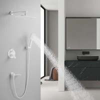 Душевая система / Тропический душ со смесителем встраиваемая Shevanik S4135C, белый