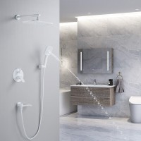 Душевая система / Тропический душ со смесителем встраиваемая Shevanik S4135C, белый