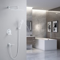 Душевая система / Тропический душ со смесителем встраиваемая Shevanik S4135C, белый