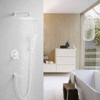 Душевая система / Тропический душ со смесителем встраиваемая Shevanik S4135C, белый