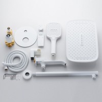 Душевая система / Тропический душ со смесителем встраиваемая Shevanik S4135C, белый