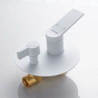 Душевая система / Тропический душ со смесителем встраиваемая Shevanik S4135C, белый