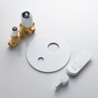 Душевая система / Тропический душ со смесителем встраиваемая Shevanik S4135C, белый