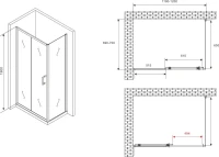 Душевой уголок Abber Schwarzer Diamant AG30120B5-S70B5 120х70, профиль черный, стекло прозрачное