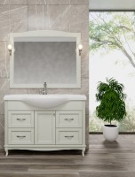 Мебель для ванной комнаты ValenHouse Эллина 120 слоновая кость, 4 ящика, 1 дверца, ручки хром