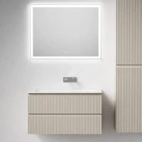 Мебель для ванной комнаты Sancos Snob R 90 подвесная, beige soft, раковина СN7019wx