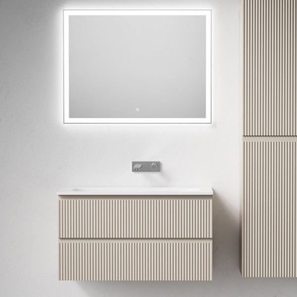 Мебель для ванной комнаты Sancos Snob R 90 подвесная, beige soft, раковина СN7019wx