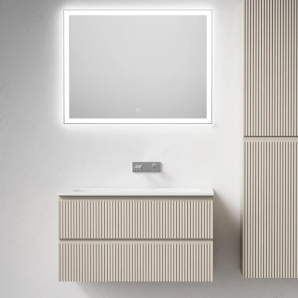 Мебель для ванной комнаты Sancos Snob R 90 подвесная, beige soft, раковина СN7019wx