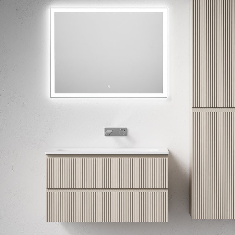 Мебель для ванной комнаты Sancos Snob R 90 подвесная, beige soft, раковина СN7019wx