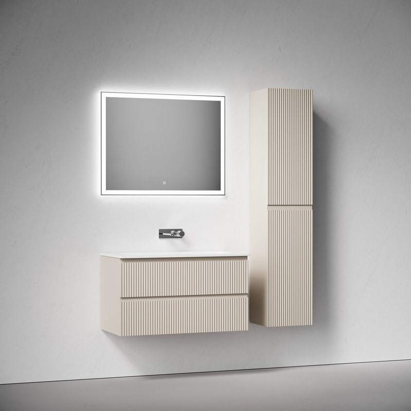 Мебель для ванной комнаты Sancos Snob R 90 подвесная, beige soft, раковина СN7019wx