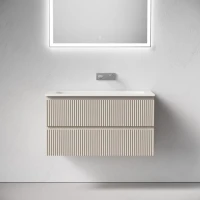 Мебель для ванной комнаты Sancos Snob R 90 подвесная, beige soft, раковина СN7019wx