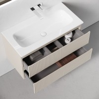 Мебель для ванной комнаты Sancos Snob R 90 подвесная, beige soft, раковина СN7019wx