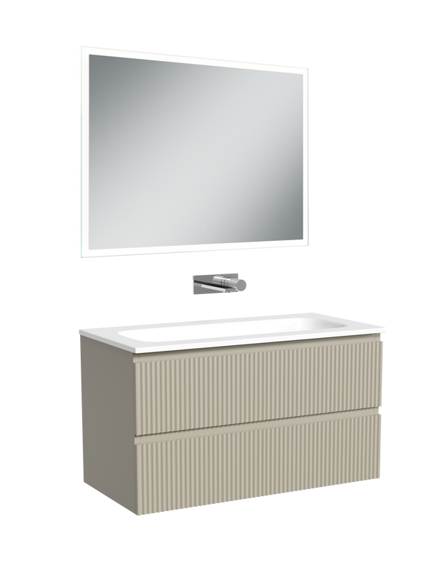 Мебель для ванной комнаты Sancos Snob R 90 подвесная, beige soft, раковина СN7019wx