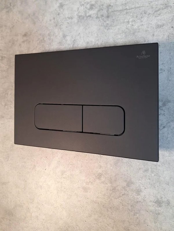 Кнопка смыва для унитаза AltroBagno Beni aggiuntivi AltroBagnoPFP002MB пластик, цвет матовый черный