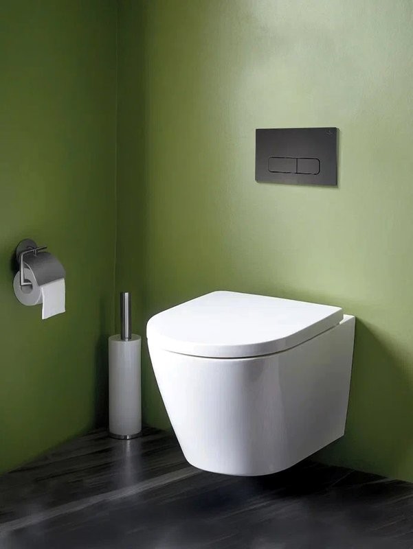 Кнопка смыва для унитаза AltroBagno Beni aggiuntivi AltroBagnoPFP002MB пластик, цвет матовый черный