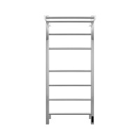 Полотенцесушитель электрический Grota Alto 530х1200 NP EL 120x55 см, подключение справа, слева, скрытое подключение справа, глянцевый хром, лесенка, с полкой