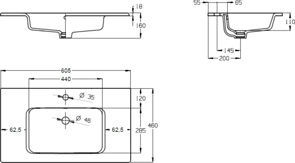 Мебель для ванной комнаты Roca Ona 60 темный вяз, раковина 3279A8000