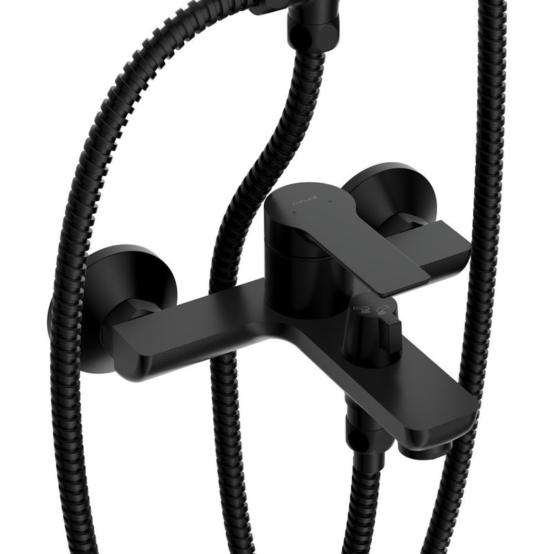 Душевая стойка Cersanit Вайб (Vibe) 68932 матовая черная