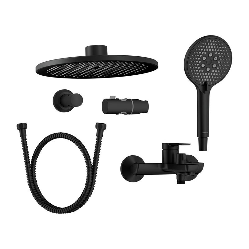 Душевая стойка Cersanit Вайб (Vibe) 68932 матовая черная